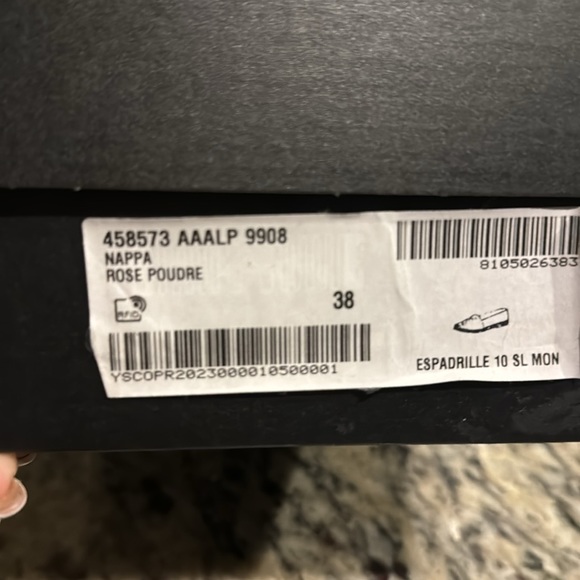 Saint Laurent Monogram Leather Espadrilles New! - Picture 3 of 4